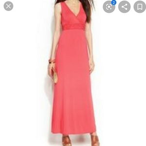 2/$25 NWT Size S Studio M deep coral maxi dress